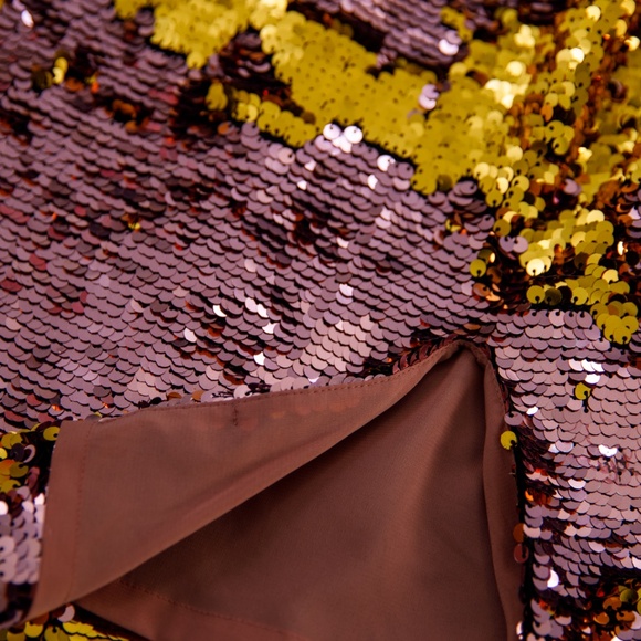 For Love & Lemons Sparklers Sequin Mini Party Dress - Pink Gold Extra Small XS 0 - Picture 7 of 11